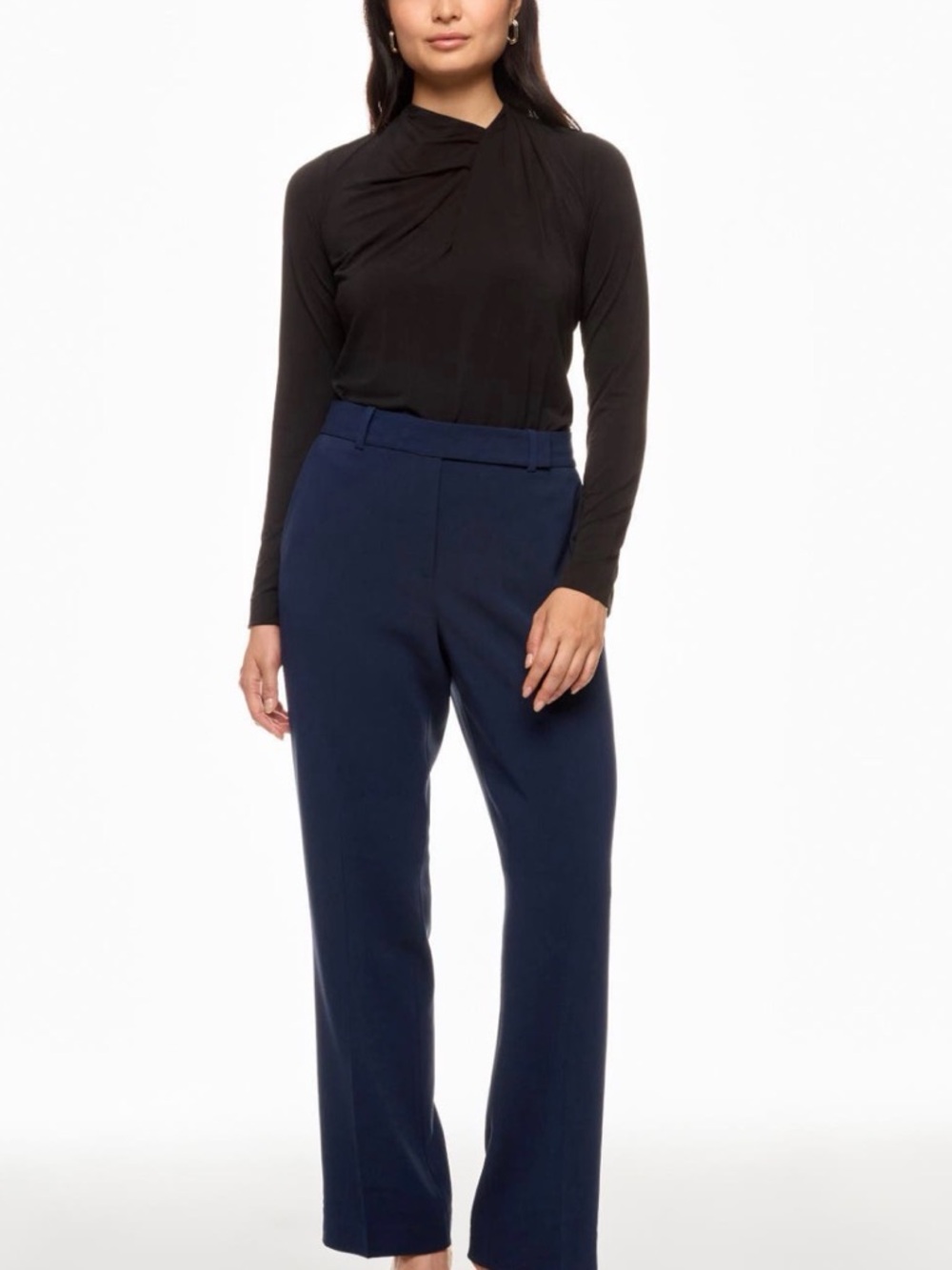 Michael Kors Navy Straight-Leg Trousers